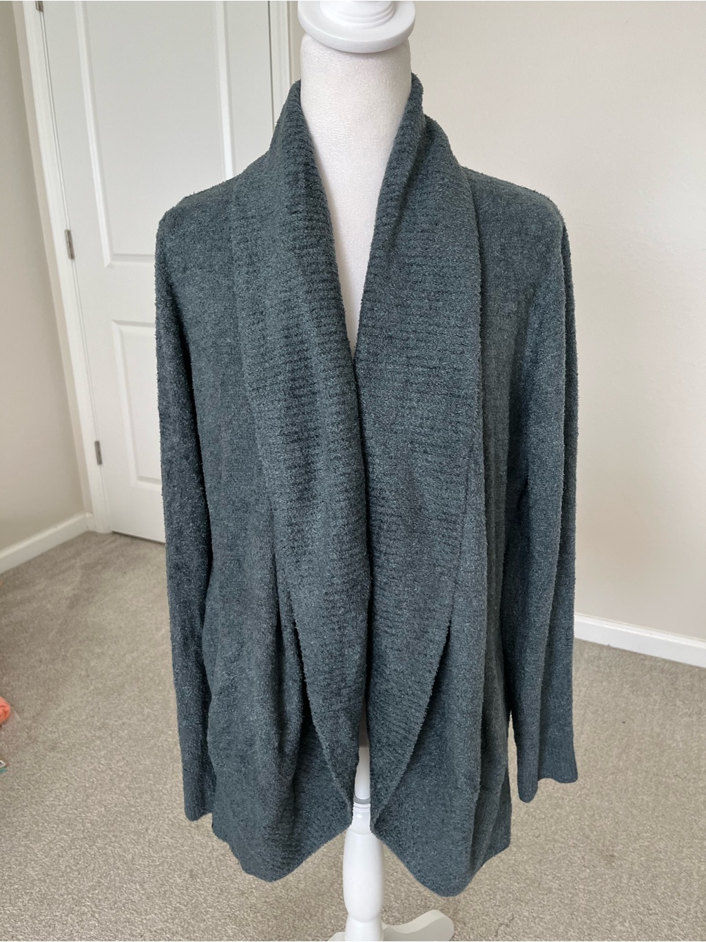 Nwt Barefoot Dreams Cozychic Lite Circle Cardigan In Smoky Blue Size Xl